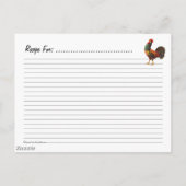 Vintage Rooster Crate Art Rezept Karte (Rückseite)