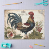 Vintage Rooster-Dekoupage Seidenpapier (Basteln)