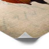 Vintage Rooster Design Poster (Ecke)