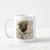 Vintage Rooster French Collage Farm Pet Kaffeetasse (Links)