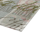 Vintage Rooster French Collage Farm Pet Schneidebrett (Ecke)