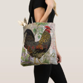 Vintage Rooster French Collage Farm Pet Tasche (Von Nahem)