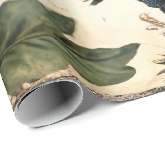 Vintage Rooster Geschenkpapier (Rolleneckpunkt)