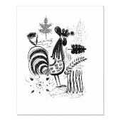 Vintage Rooster Gummistempel (Prägung)