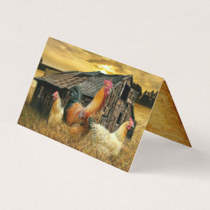 Vintage Rooster-Hühner Rustikaler Barcoop