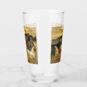 Vintage Rooster-Hühner Rustikaler Barcoop Glas (Rechts)