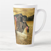Vintage Rooster-Hühner Rustikaler Barcoop Milchtasse (Rechts)