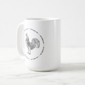 Vintage Rooster Kaffeetasse (Vorderseite Links)