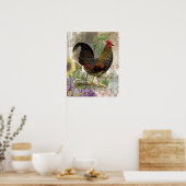 Vintage Rooster-Kunst Poster (Küche)
