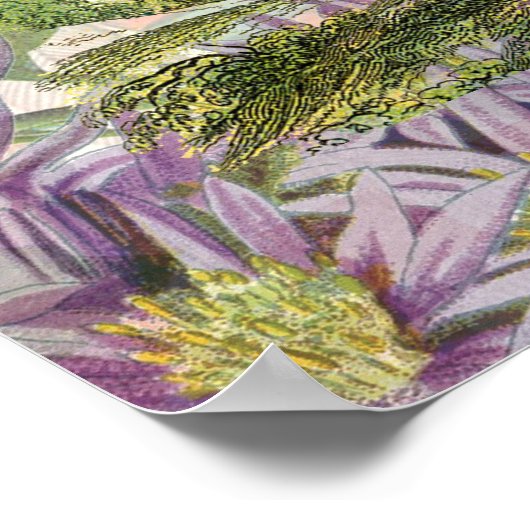 Vintage Rooster-Kunst Poster (Ecke)