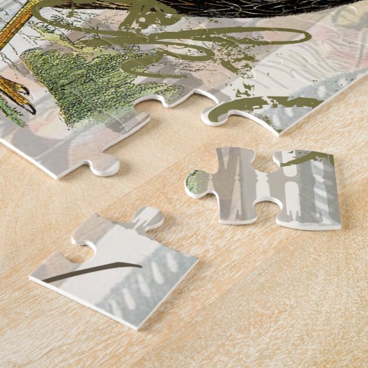 Vintage Rooster-Kunst Puzzle (Seite)