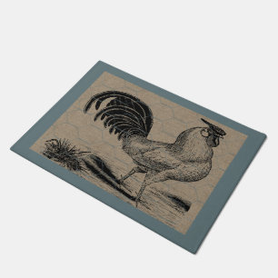 Vintage Rooster-Land-Farm und Haustiere Fußmatte
