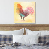 Vintage Rooster Leinwanddruck (Insitu (Schlafzimmer))