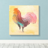 Vintage Rooster Leinwanddruck (Insitu (Holzboden))