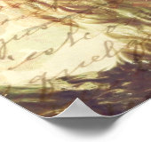 Vintage Rooster mit Textur Square Crop Poster (Ecke)