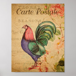 Vintage Rooster Poster