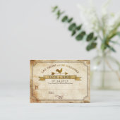 Vintage Rooster Rustic Country Wedding Platzkarten (Stehend Vorderseite)