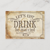 Vintage Rooster Rustic Country Wedding Platzkarten (Rückseite)