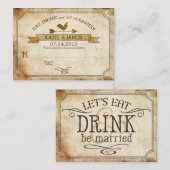 Vintage Rooster Rustic Country Wedding Platzkarten (Vorne/Hinten)