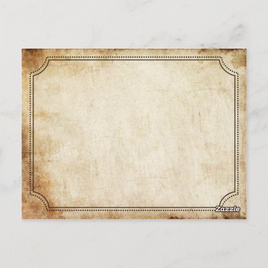 Vintage Rooster-Rustikal-Tischnummer Postkarte (Rückseite)