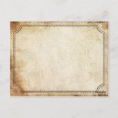 Vintage Rooster-Rustikal-Tischnummer Postkarte (Rückseite)