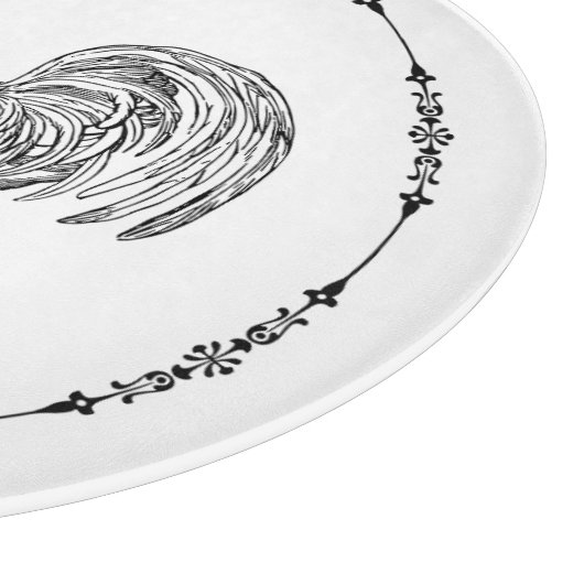 Vintage Rooster Schneidebrett (Ecke)