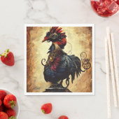 Vintage Rooster Serviette (Beispiel)