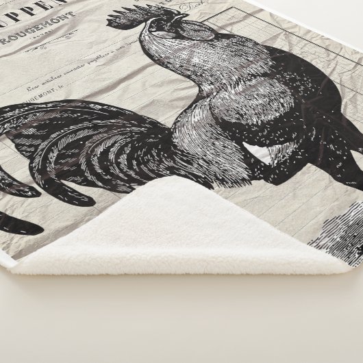 Vintage Rooster Sherpadecke (3/4)