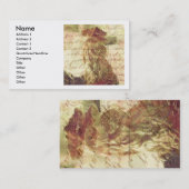 Vintage Rooster Visitenkarte (Vorne/Hinten)