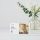 Vintage Rooster Visitenkarte (Stehend Vorderseite)