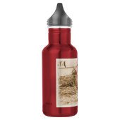 Vintage Roosterfotografie Edelstahlflasche (Links)