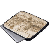 Vintage Roosterfotografie Laptopschutzhülle (Vorne Knopf)