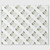 Vintage Root Vegetables Botanische Drucke Geschenkpapier (Flach)