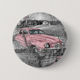 vintage rosa Auto Button