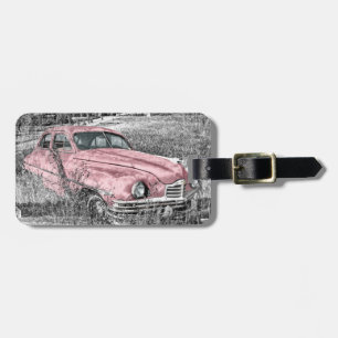 vintage rosa Auto Gepäckanhänger