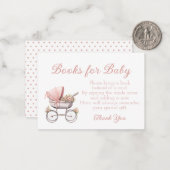 Vintage Rosa Babytrage Personalisiert Mitteilungskarte (Vorderseite/Rückseite Beispiel)