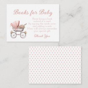 Vintage Rosa Babytrage Personalisiert Mitteilungskarte