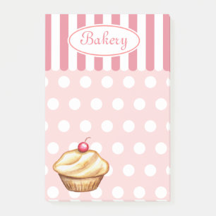 Vintage-Rosa-Bäckerei-Cupcake-Post-it-Notes Post-it Klebezettel