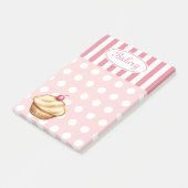 Vintage rosa Bäckerei Cupcake Post Notizen (angewinkelt)