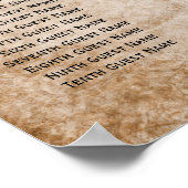 Vintage rosa Berries Hochzeitssitze Poster (Ecke)