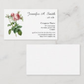 Vintage rosa Blume berufliches Geschäft Visitenkarte (Vorne/Hinten)