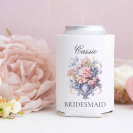 Vintage rosa Blume Bridesmaid Vorschlag Geschenk Dosenkühler