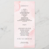 Vintage rosa Blume Elegante Hochzeitsprogramme Programm (Rückseite)