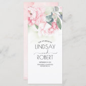 Vintage rosa Blume Elegante Hochzeitsprogramme Programm (Vorne/Hinten)