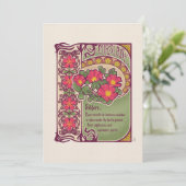 Vintage rosa Blume Ermutigung und Traumkarte (Stehend Vorderseite)