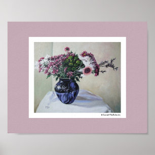 Vintage rosa Blume Kunstwerke von Pola.B.Alex Poster
