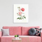 Vintage Rosa-Blume Leinwanddruck (Insitu (Wohnzimmer))