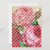 Vintage Rosa-Blume Probe Einladung (Rückseite)