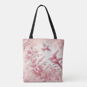 Vintage Rosa-Blume Tasche (Rückseite)