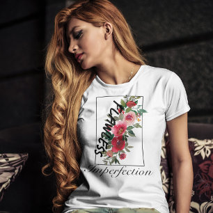 Vintage rosa Blume Unvollkommene Unvollkommenheit T-Shirt